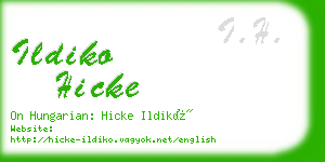 ildiko hicke business card